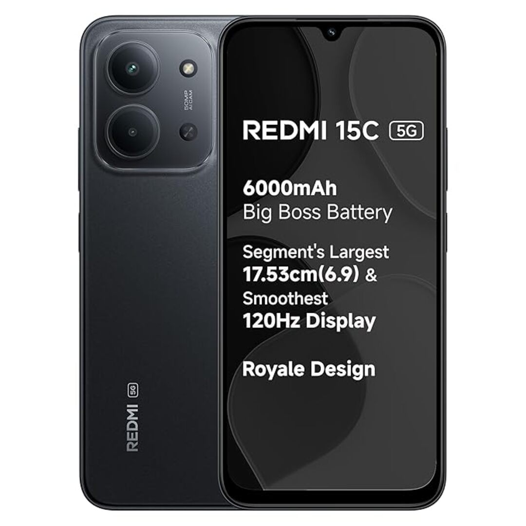 REDMI 15C 5G Midnight Black 6GB + 128GB