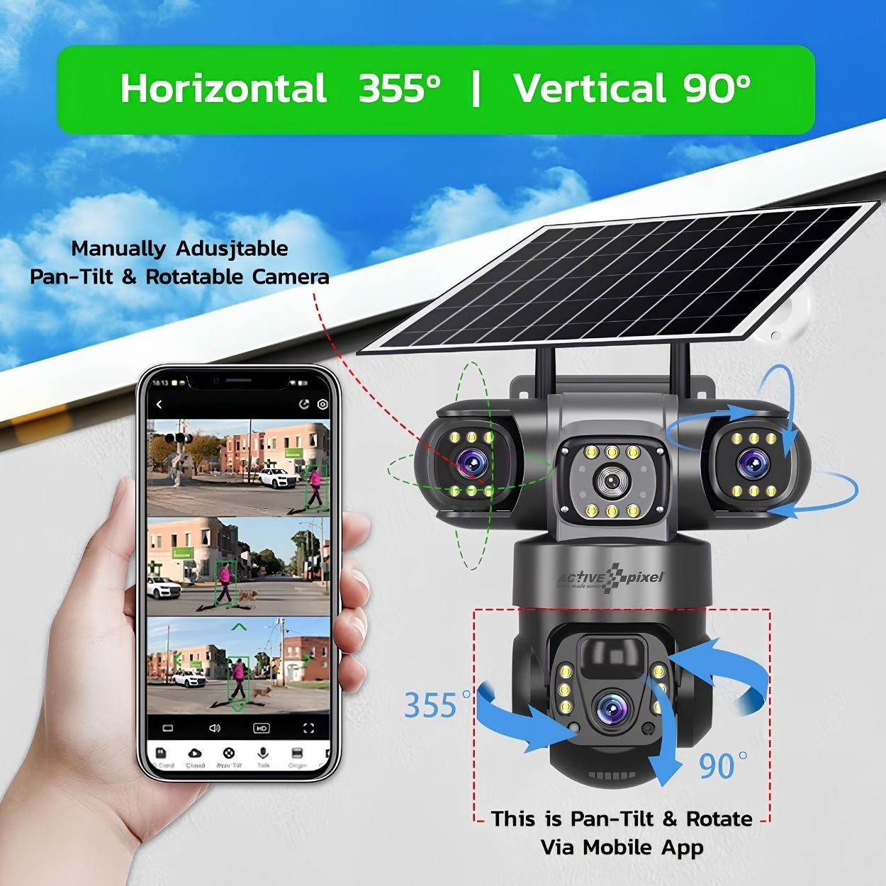 Triple Lens Solar Camera