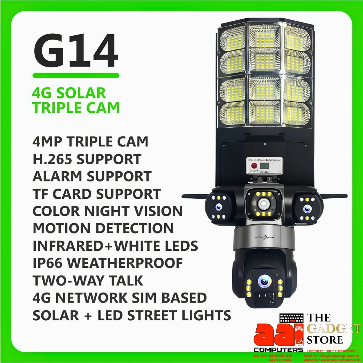 Solar Camera with LED Street Light