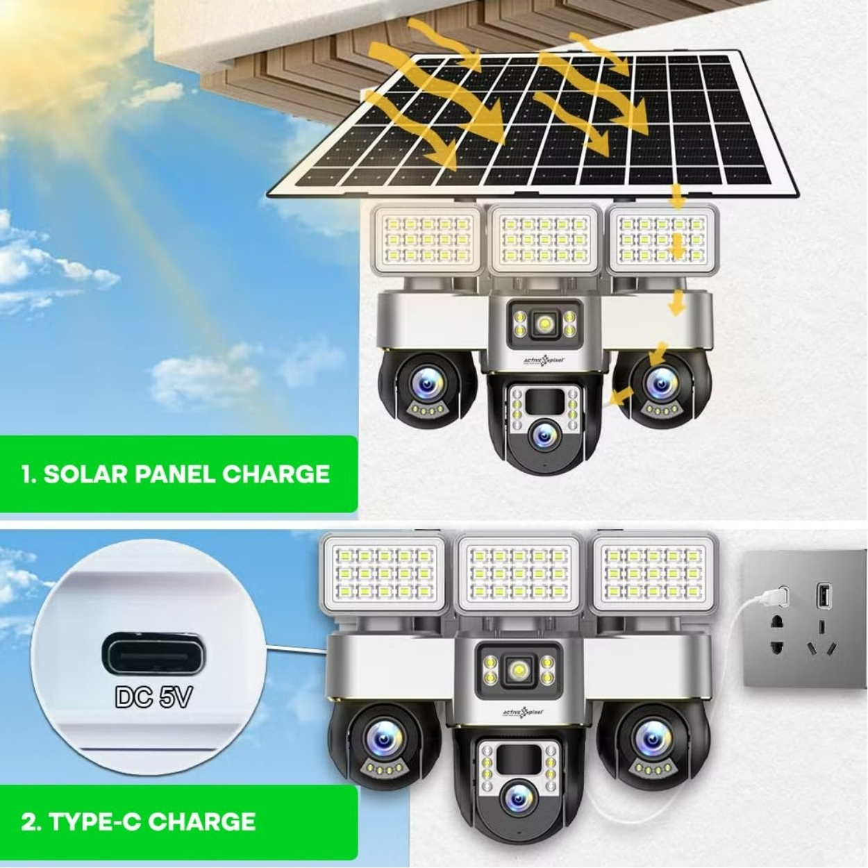 Solar Camera with Street Light