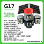 Triple Lens Solar Camera With Siren