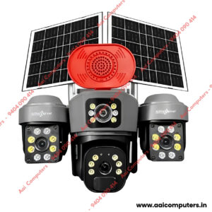 Triple Lens Solar Camera With Siren