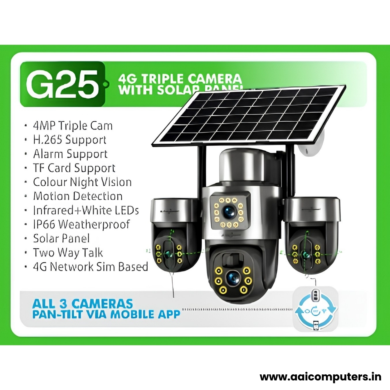Solar Camera With All Motorized Lenses