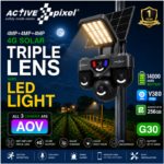 Active Pixel G30 4G Solar 4-Lens CCTV Camera with LED Light and Bigger Battery