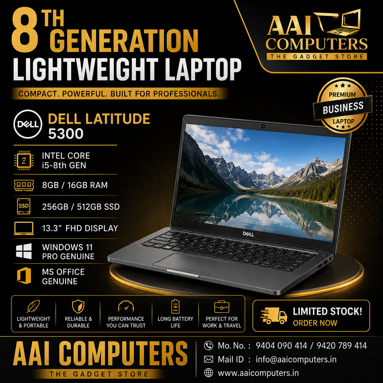 Dell Latitude 5300 i5 8th Gen | 8/16GB RAM | 256/512GB SSD
