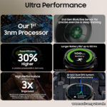 Samsung Watch 8 Ultra 47mm 1:1 Master Replica | 2.0″ AMOLED Display | Bluetooth Calling | Sports Tracking | Heart Rate, SpO2 & Sleep Monitor | GPS Navigation | 390mAh Battery | Android & iOS Smartwatch
