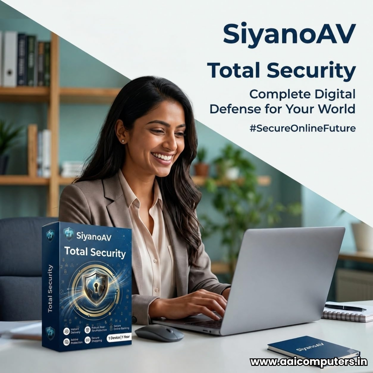 SiyanoAV Total Security | Complete PC Antivirus & Internet Security | Advanced Threat & Ransomware Protection | PC Optimizer | Webcam Protection | Cloud Storage | Quick, Full & Custom Scan