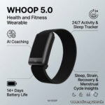 WHOOP 5.0 Health & Fitness Band Replica | 14+ Days Battery | 24/7 Heart Rate & HRV Tracking | Sleep & Recovery Monitoring | VO2 Max | Activity & Strain Tracking | Bluetooth | IP68 Water Resistant | Screen-Free Smart Wearable