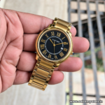 Cartier Ronde Louis Cartier Men's Watch Two Tone Rose Gold Silver Stainless Steel Band White Dial