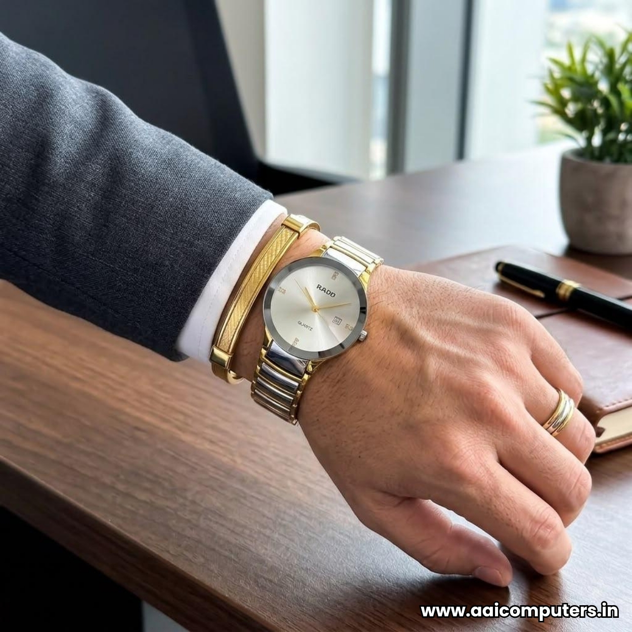 RADO JUBILE | True Thinline Round Great Gardens of the World Watch | 34mm Slim Case | MOP Double-Layer Artistic Dial | Diamond-Cut Glass | High-Tech Ceramic Look | Quartz Movement | Premium Luxury Watch