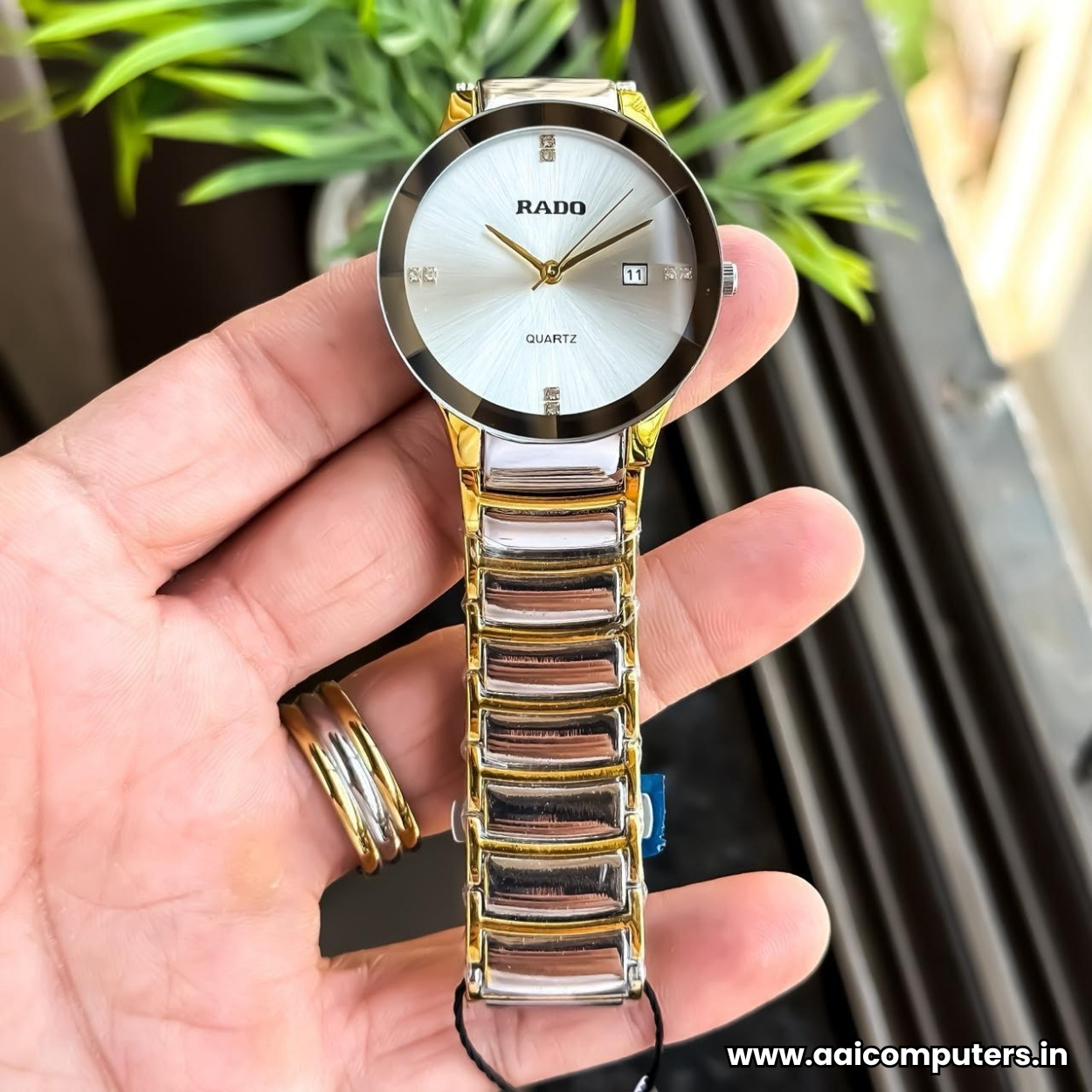 RADO JUBILE | True Thinline Round Great Gardens of the World Watch | 34mm Slim Case | MOP Double-Layer Artistic Dial | Diamond-Cut Glass | High-Tech Ceramic Look | Quartz Movement | Premium Luxury Watch