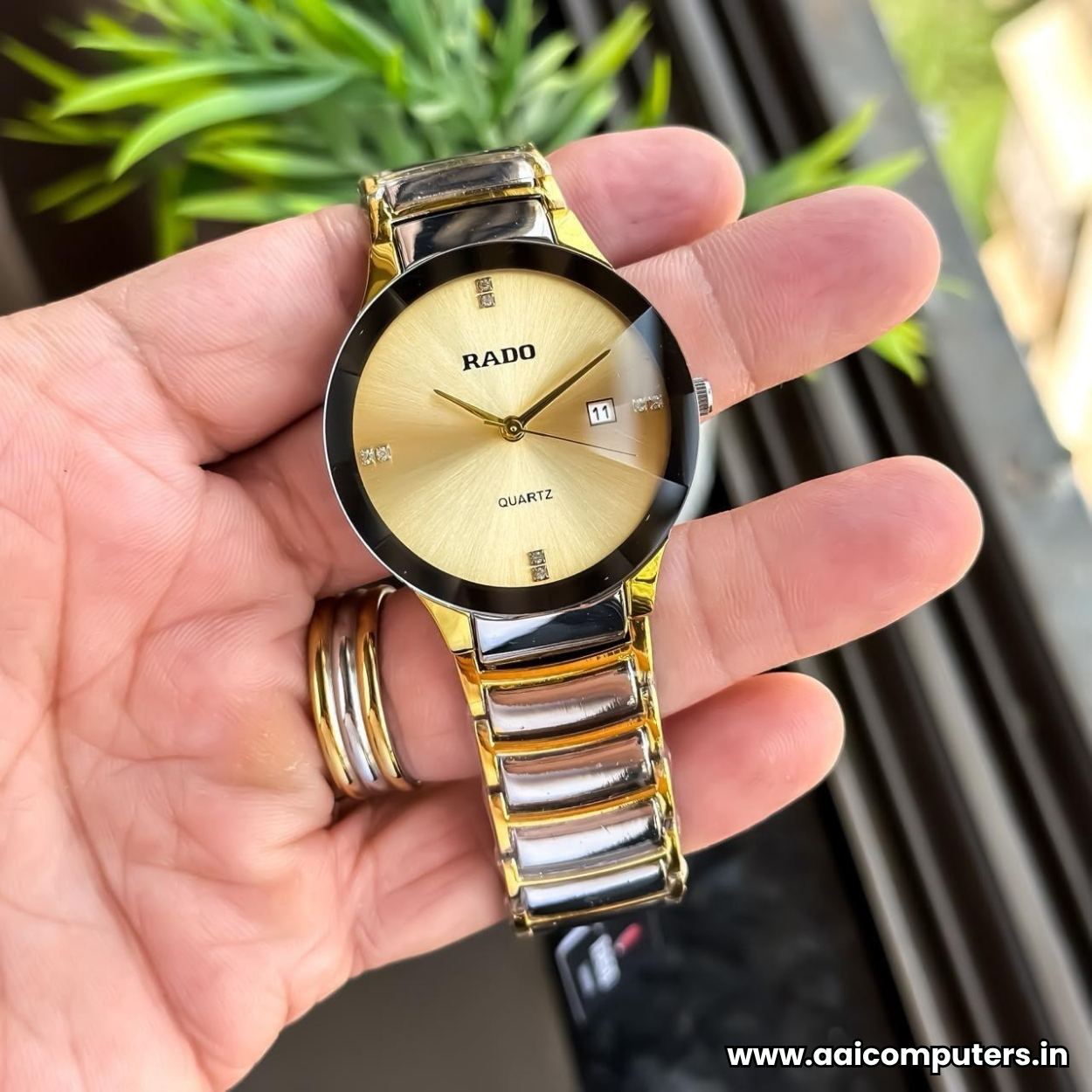 RADO JUBILE | True Thinline Round Great Gardens of the World Watch | 34mm Slim Case | MOP Double-Layer Artistic Dial | Diamond-Cut Glass | High-Tech Ceramic Look | Quartz Movement | Premium Luxury Watch