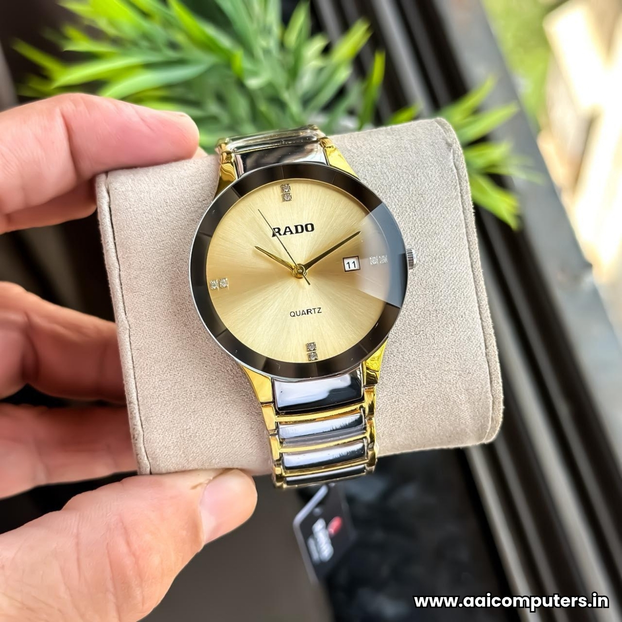 RADO JUBILE | True Thinline Round Great Gardens of the World Watch | 34mm Slim Case | MOP Double-Layer Artistic Dial | Diamond-Cut Glass | High-Tech Ceramic Look | Quartz Movement | Premium Luxury Watch