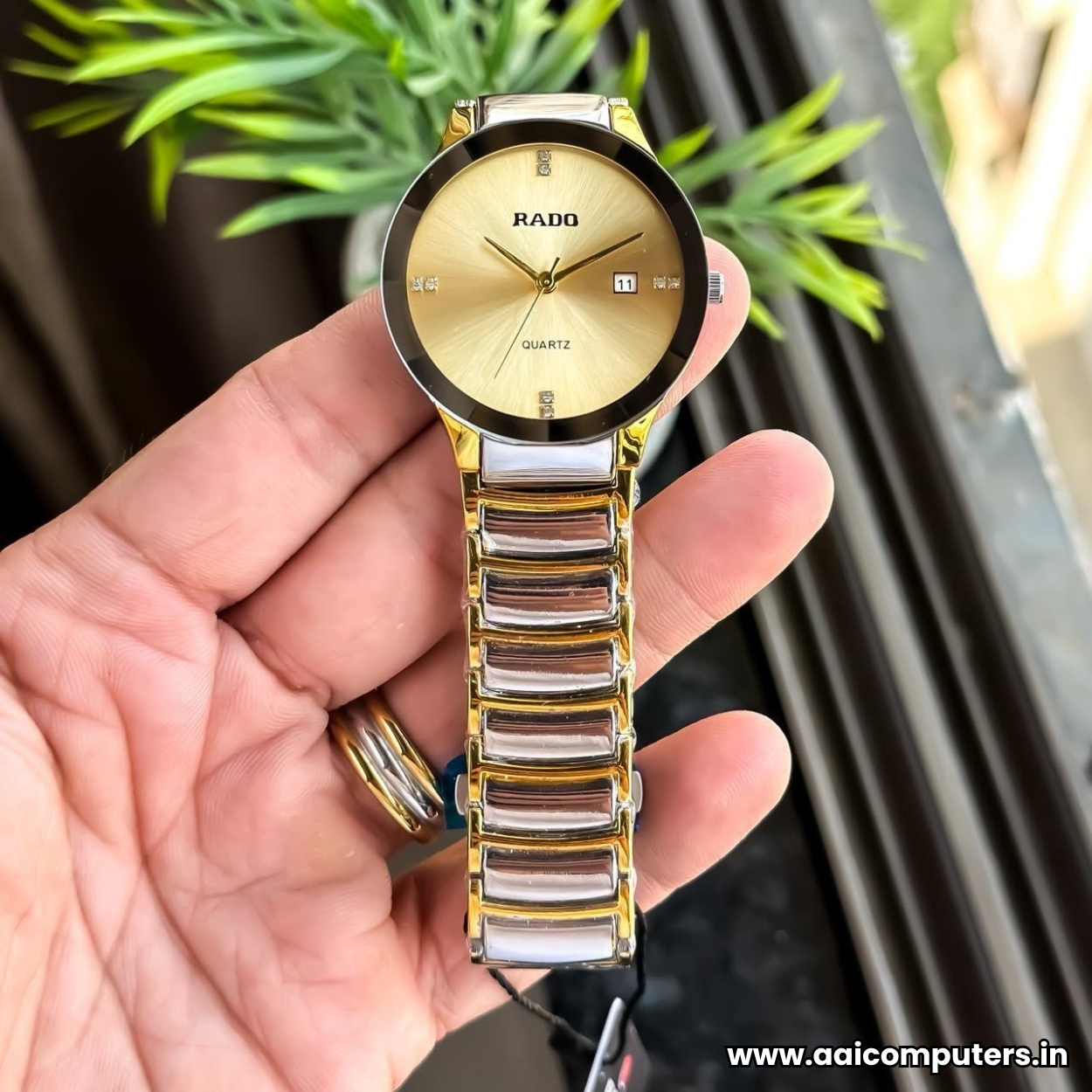 RADO JUBILE | True Thinline Round Great Gardens of the World Watch | 34mm Slim Case | MOP Double-Layer Artistic Dial | Diamond-Cut Glass | High-Tech Ceramic Look | Quartz Movement | Premium Luxury Watch